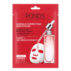 Ponds Winkle Correction Serum Face Mask 21ml Avocado Extract