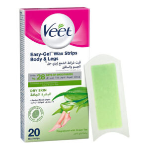Veet Hair Removal Wax Strips body 20 pack dry skin