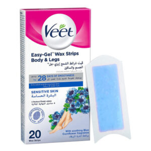 Veet Hair Removal Wax Strips body 20 pack sensitive skin