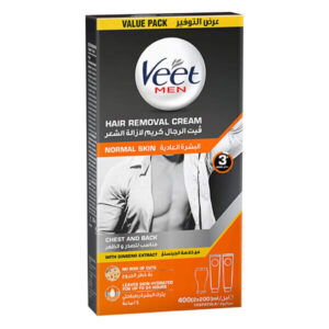 Veet Men Hair Removal Cream 2 x 200 ml Normal skin (Value Pack)