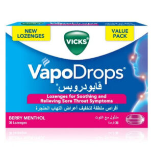 Vicks Vapo Drops Cough Nose Throat Berry Menthol 36 Lozenges