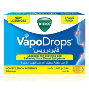 Vicks Vapo Drops Cough Nose Throat Honey Lemon Menthol 36 Lozenges