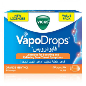 Vicks Vapo Drops Cough Nose Throat Orange Menthol 36 Lozenges