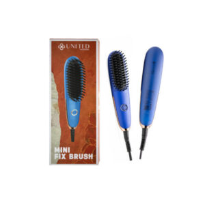 United Mini Hair Straightener Brush Blue