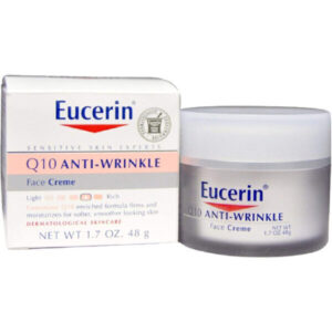 Eucerin Cream Q10 Anti-Wrinkle 48gm Sensitive Skin - يوسرين كريم الوجه 48ج بتركيبة Q10 المضاد للتجاعيد